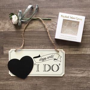 NEW Wedding Countdown Sign & “I Do” Shoe Gem